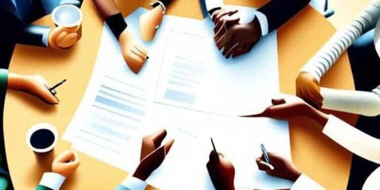 img 2827 Illustration of people around a table at a business meeting