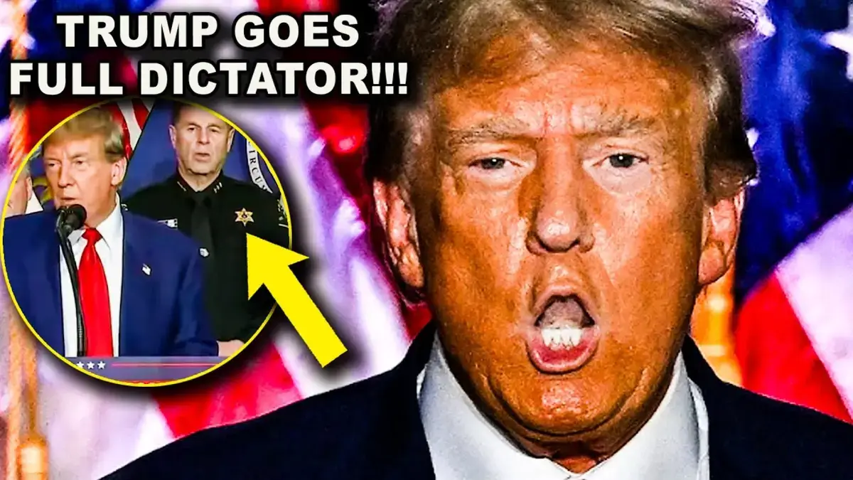 Trump yelling with a red face