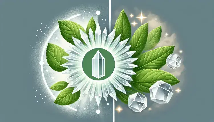 img 5516 Illustration of stevia plant surrounded by sugar crystals
why was stevia banned in europe