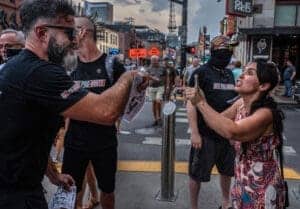 Neo-nazi protestors