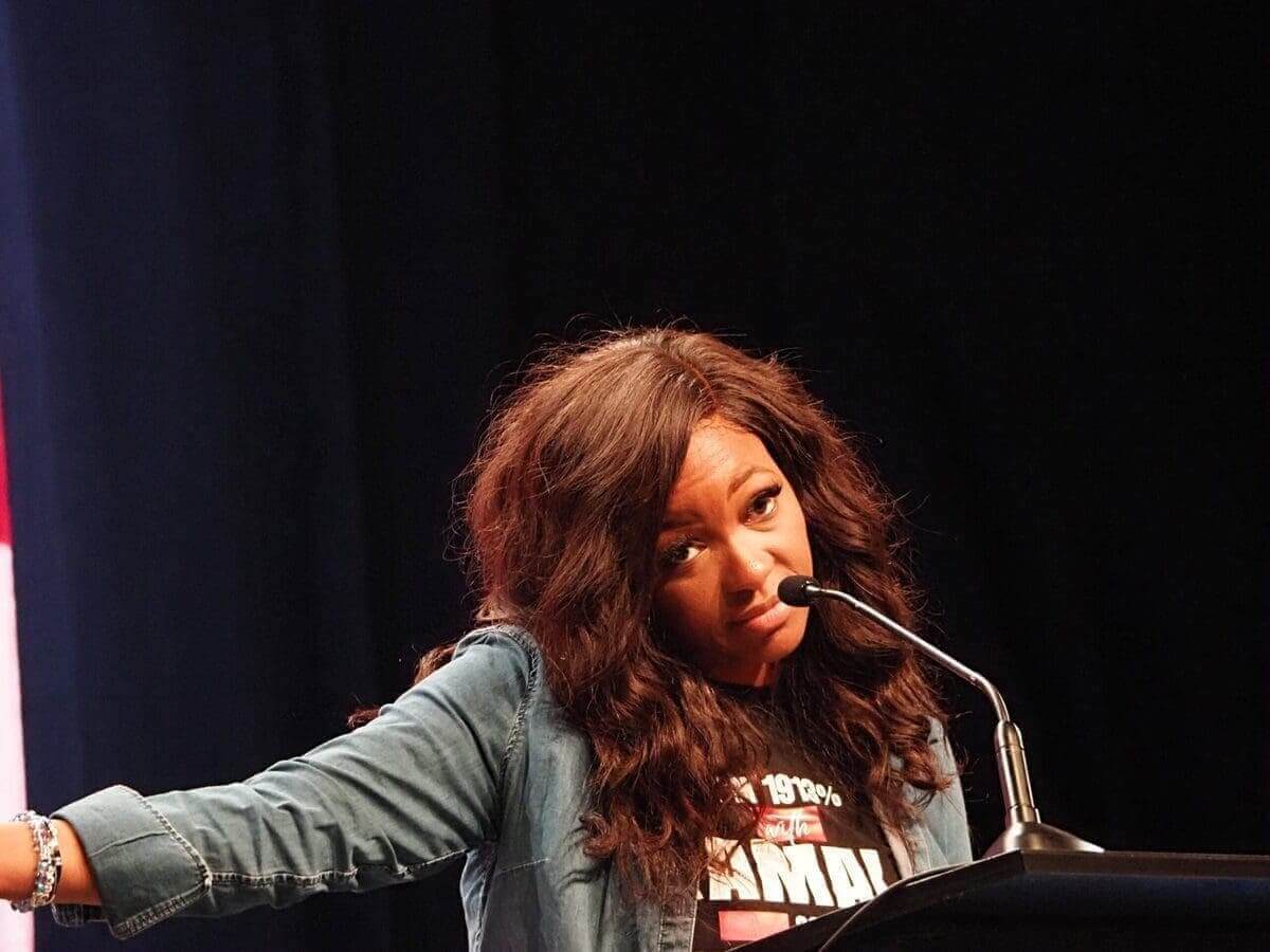 U. S. Representative jasmine crockett (d-texas) spoke at the michigan dems’ convention