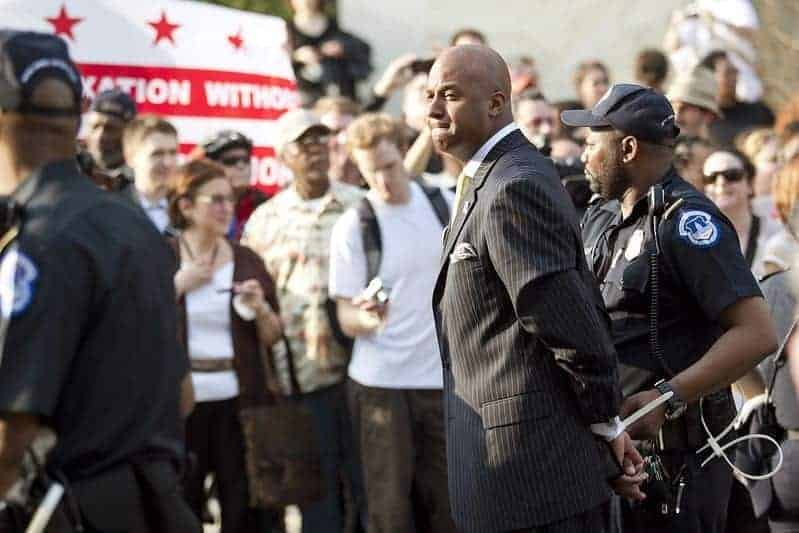 Black lives matter protest in washington d. C. Following the police killing of michael brown.