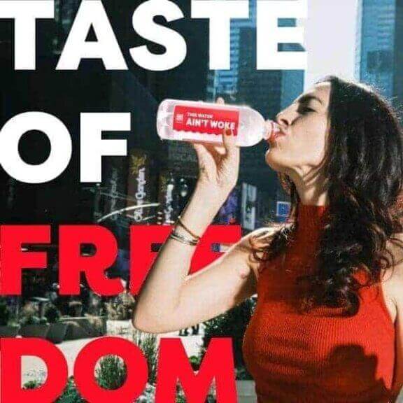 Culture wars freedom20 anti-woke water for conservatives ad