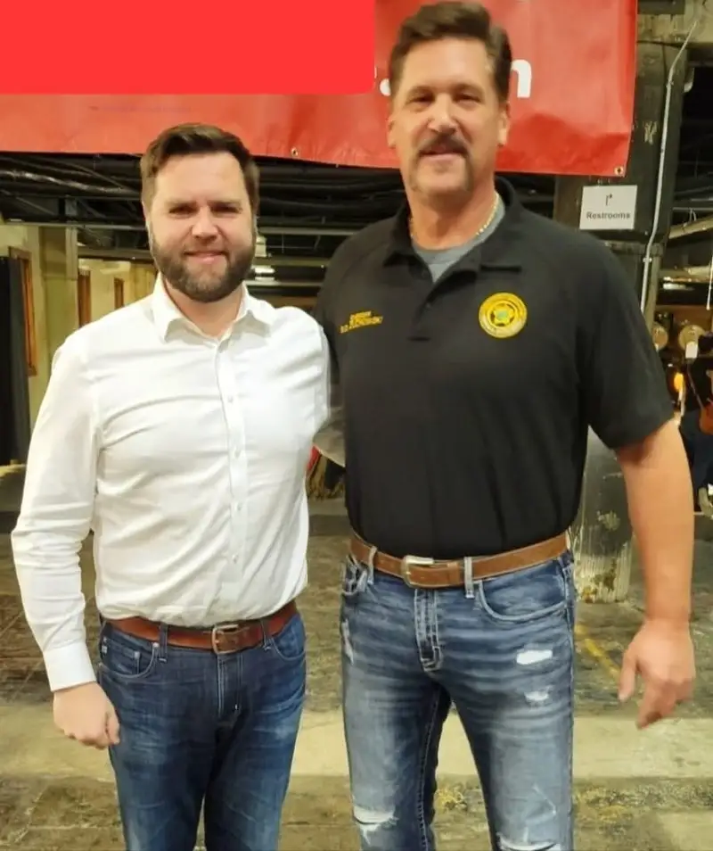 crazy sheriff post3 Sheriff shared photo of him with jd vance on facebook.
