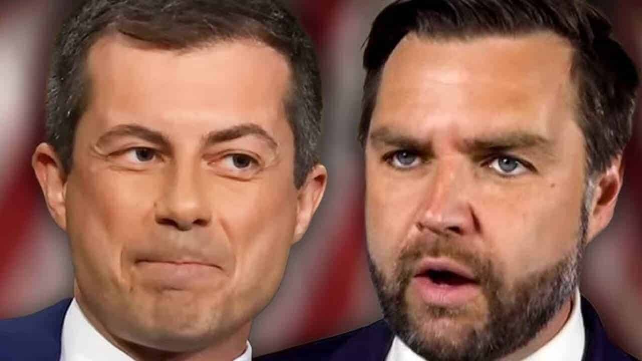Pete buttigieg laughing at jd vance