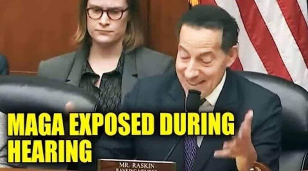 Jamie raskin during a congressional hearing