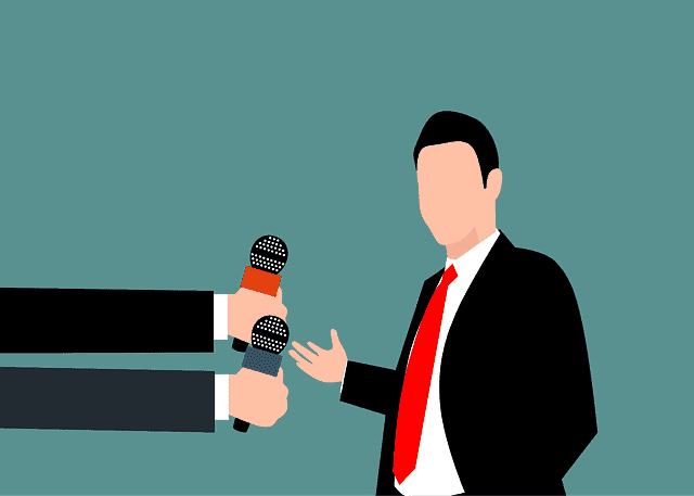 img 8449 Get money out of politics cartoon of an average politician being interviewed by the media.