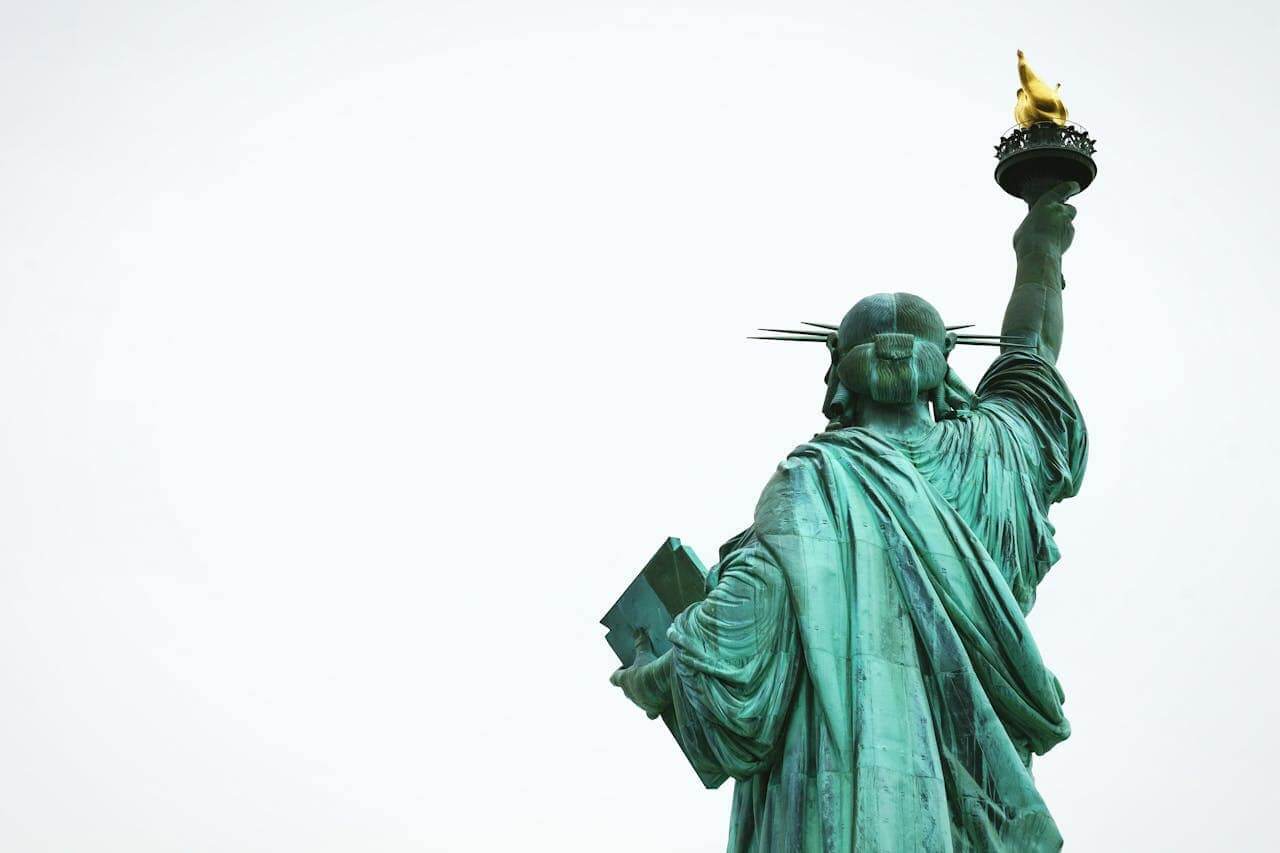 Back of the statue of liberty. Effects of mass deportation