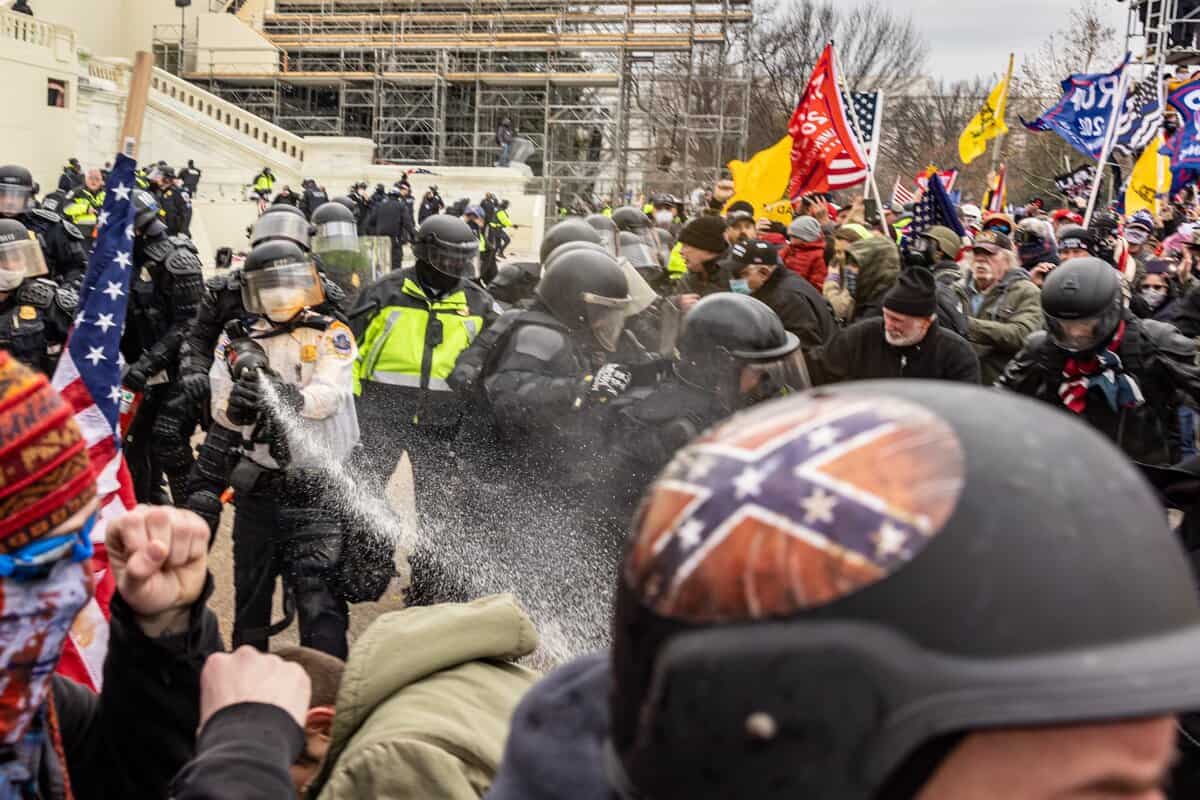 Capitol police being attacked on January 6, 2021