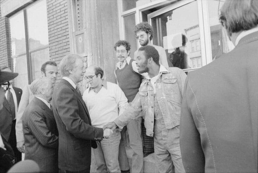 jimmy carter nara Jimmy carter greets residents of south bronx, new york