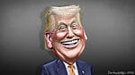 2024 election a caricature of him