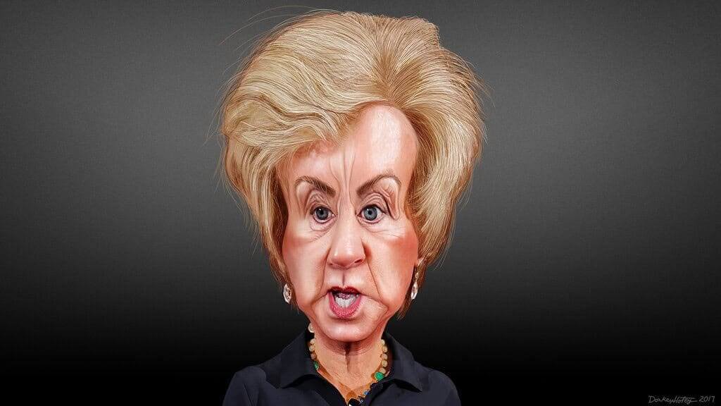 caricature linda mcmahon Caricature of secretary of the department of education, linda mcmahon
