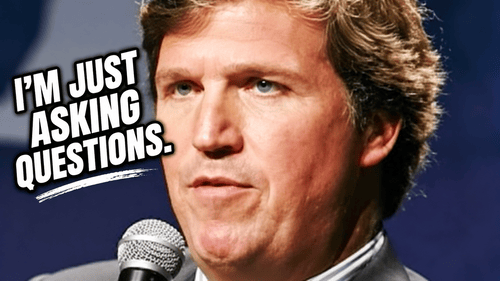 asking questions meme Photo of tucker carlson with the phrase, “i’m just asking questions. ”