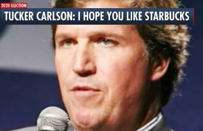 Tucker carlson threatens starbucks if dems win