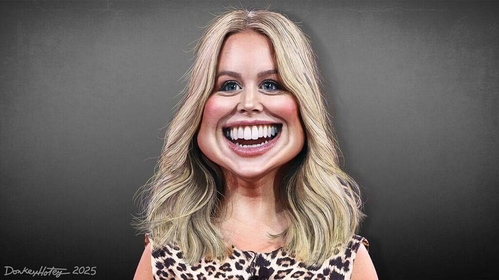 caricature karoline leavitt Caricature of trump’s press secretary karoline leavitt