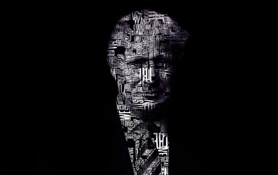 Dark portrait of donald trump