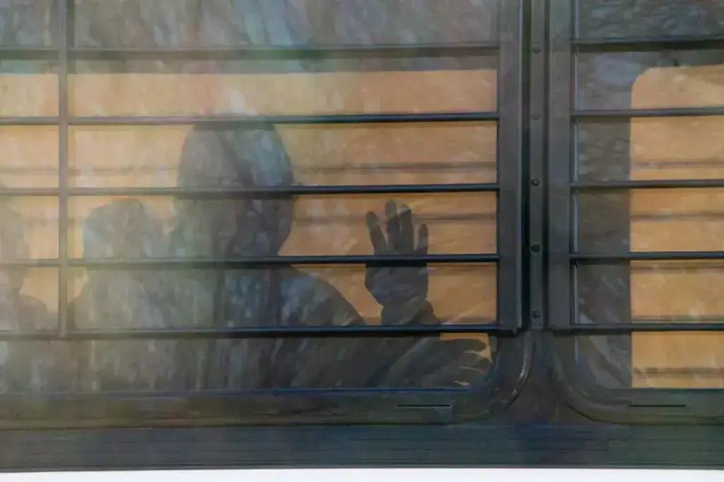 ice air detainee Illustration of the shadow of an ice air detainee at a plane window