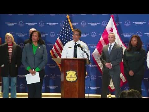 Police press conference after shooting in front of the jewish museum in dc.