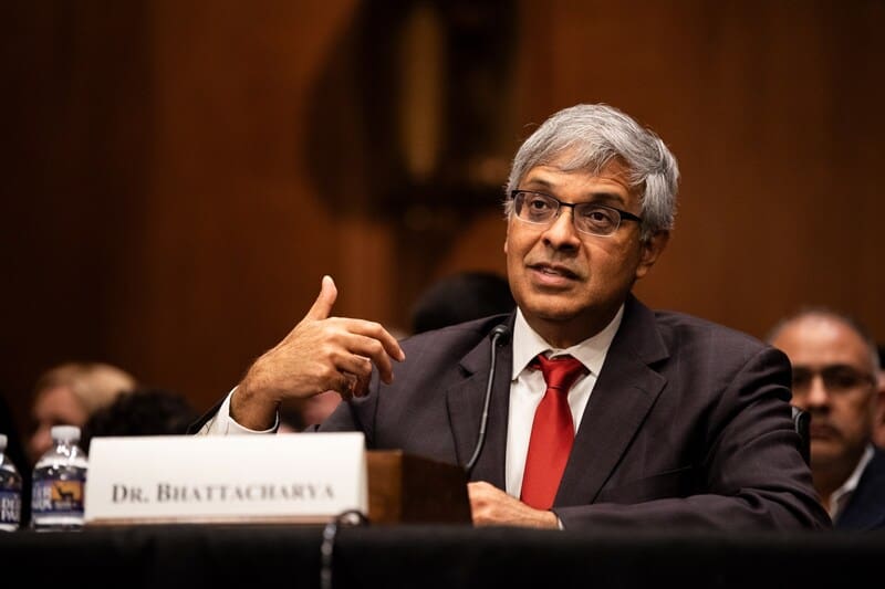 dr batt Nih workers dr. Battacharya during a congressional hearing