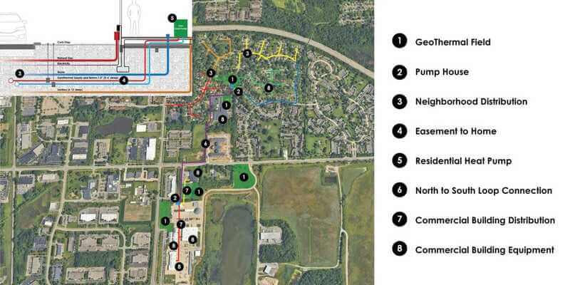 draft geothermal Illustration of a geothermal neighborhood in michigan