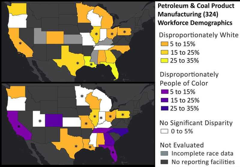 Graph of racial disparities data