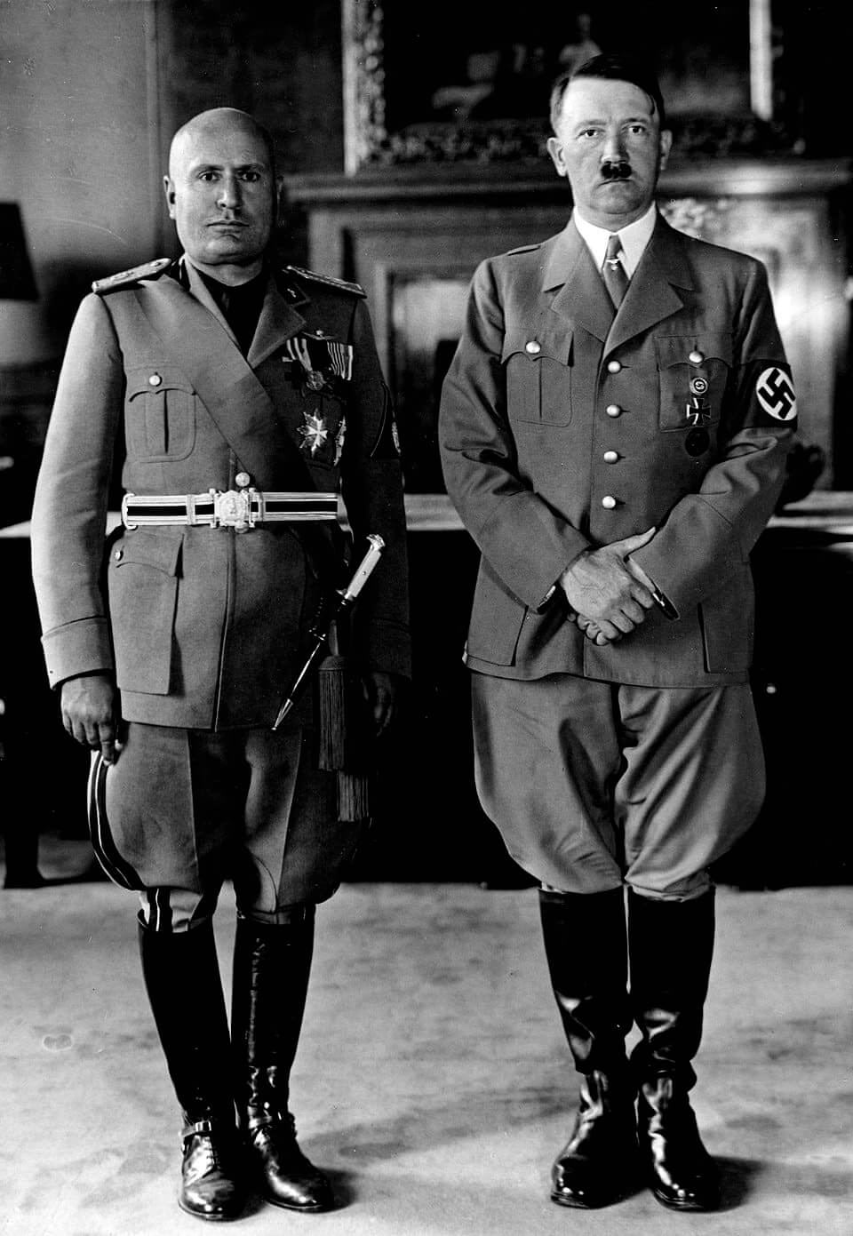 fascists Fascists benito mussolini and adolf hitler during mussolini's visit in munich.