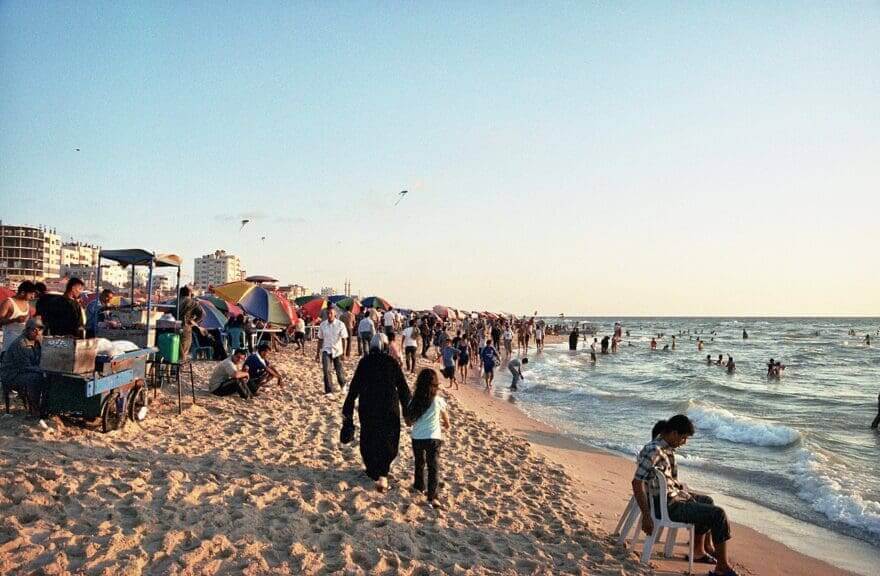 Gaza beach before the city was destroyed. Now the location of beach tents in gaza