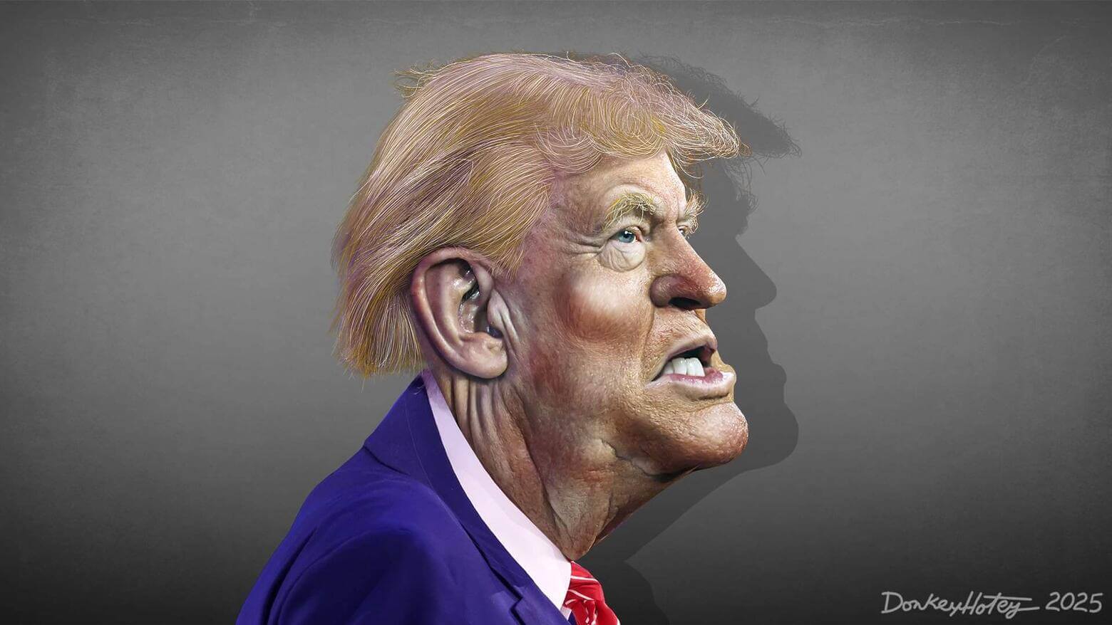 Mortgage fraud caricature of donald trump