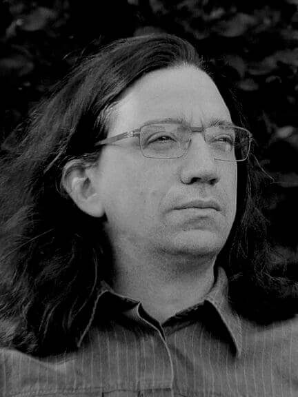 Who is curtis yarvin a black and white portrait