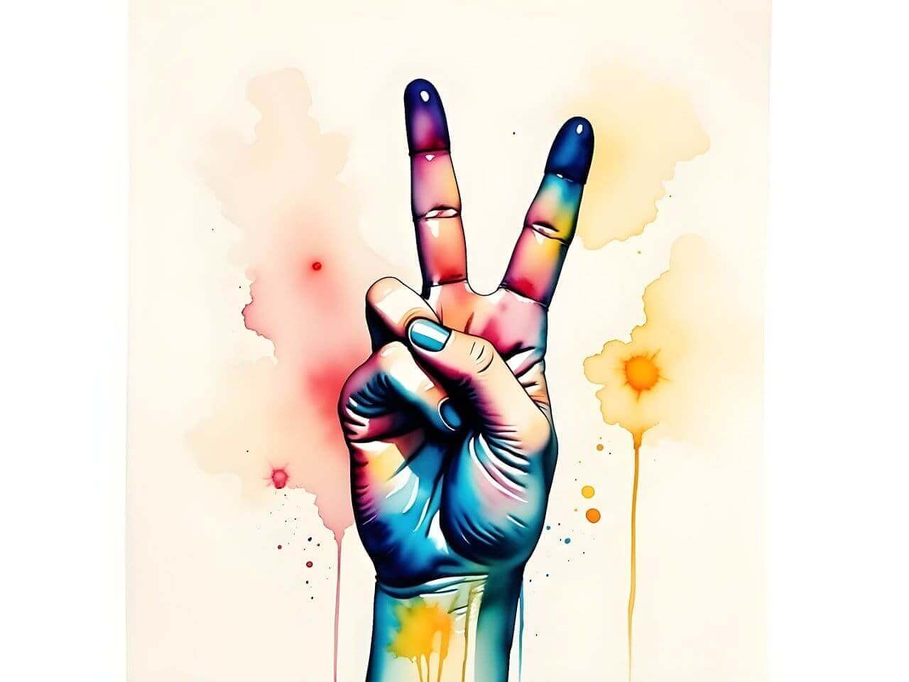peace sign hand Hand making a peace sign. People forced to transition