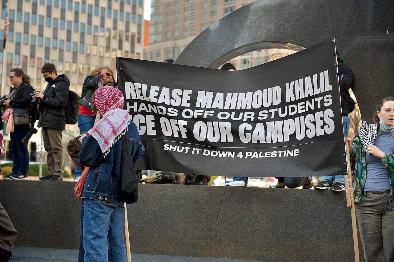 Protest for mahmoud khalil. Hands off our students protest stood up for international students whose visas were being revoked
