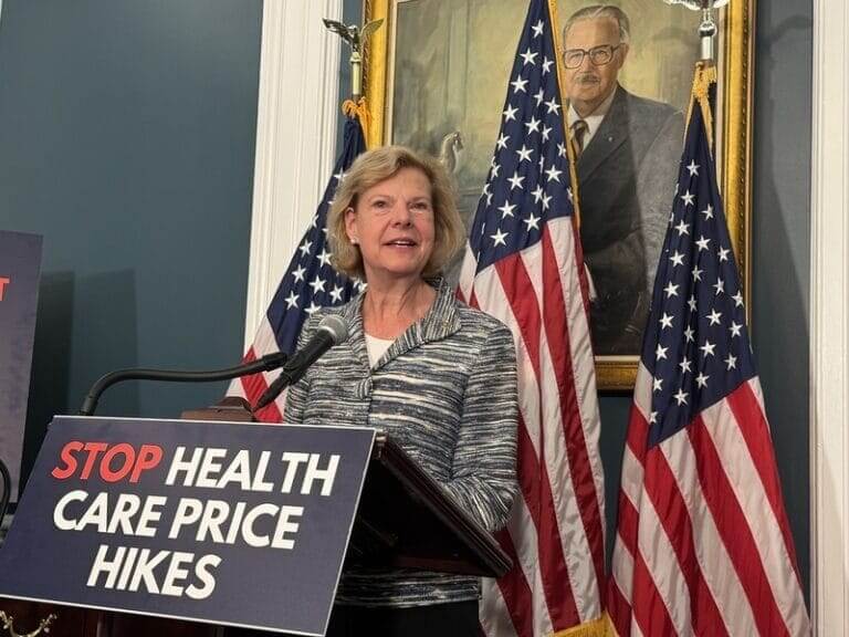 2025 shutdown U. S. Sen. Tammy baldwin, a wisconsin democrat, speaks at a press conference advocating an extension of enhanced health care tax credits on sept. 16, 2025, at the u. S. Capitol in washington, d. C.