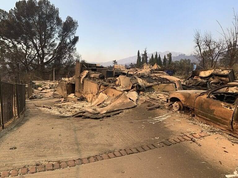 eaton fire home destroyed Home destroyed in the eaton wildfire