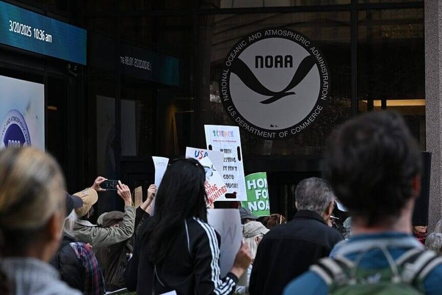 noaa protest Protest over noaa firings climate denialism