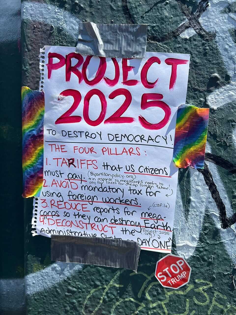 project 2025 paper Paper on the ground outlining the pillars of project 2025