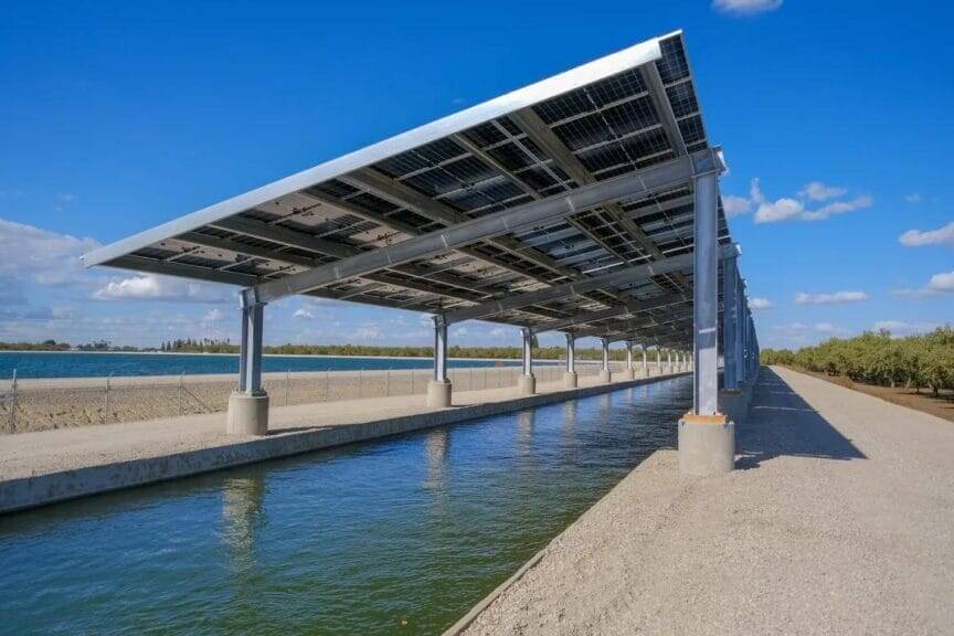 solar canal california View inside the solar canal in california