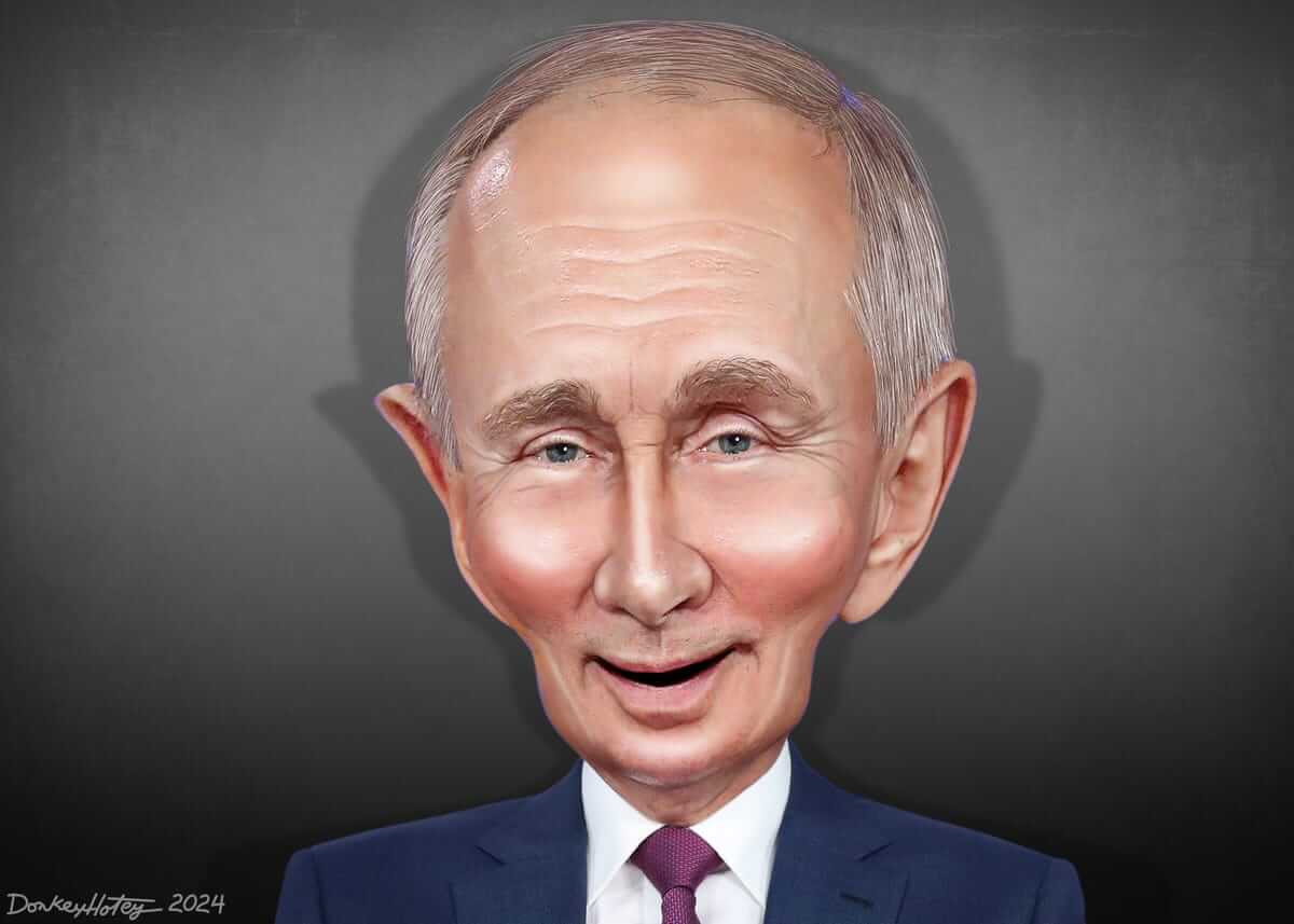 caricature putin Communist marxist socialist caricature of putin