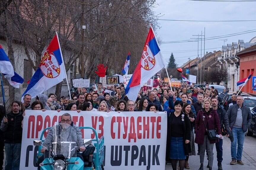 protest serbia Kikinda protest serbia