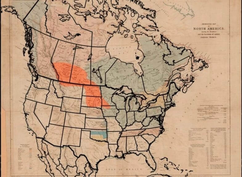 us map Customs-free trade corridor map of the united states showing dakota traditional territory