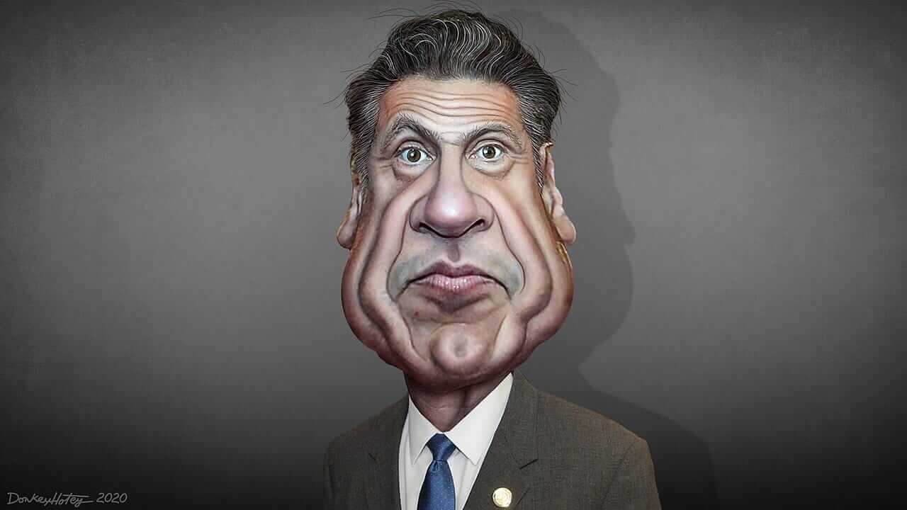 Caricature of Andrew Cuomo islamaphobe