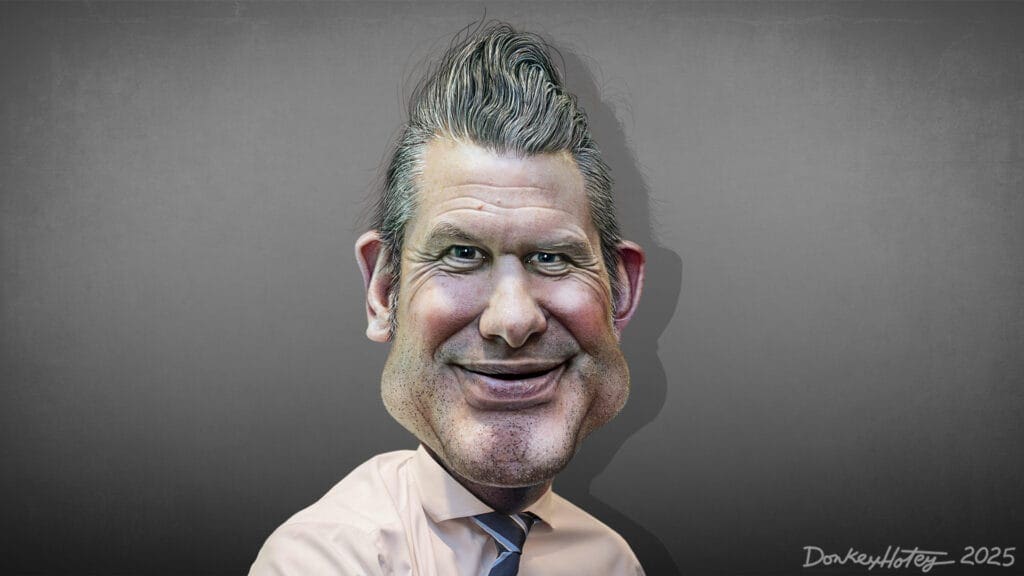 caricature pete hegseth Free press under attack. Caricature of pete hegseth