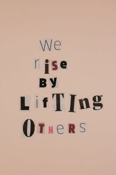 pexels photo 6185233 6185233 Motivational words on cutouts forming an uplifting message on a beige background.