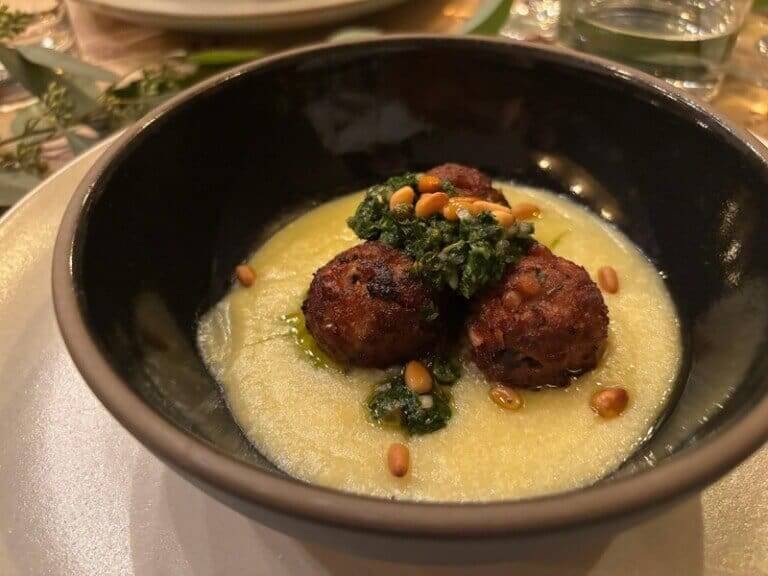 Meat dish at a restaurant created using animal fat.
