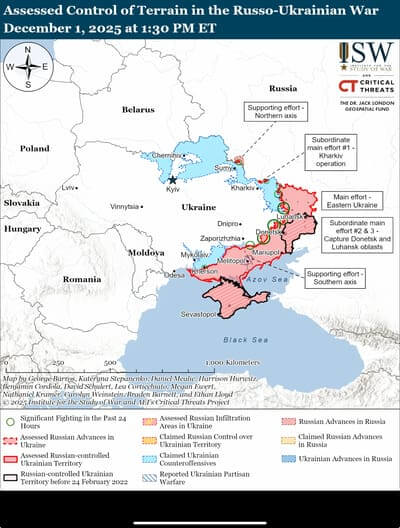 assault on ukraine map1 Russia launched massive drone, missile assault on ukraine as peace talks continue