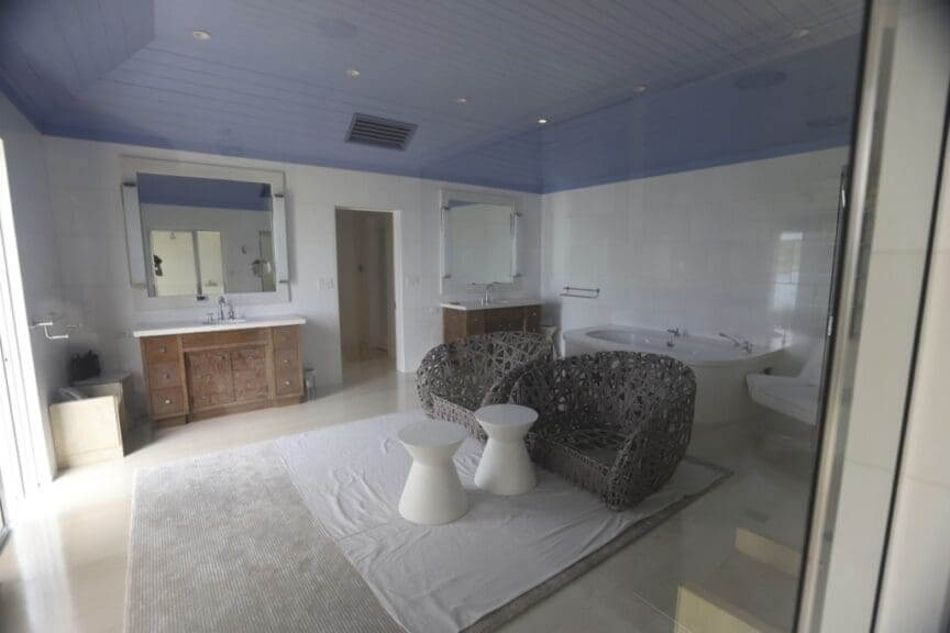 epstein island 1 Bathroom inside the residence on epstein island.