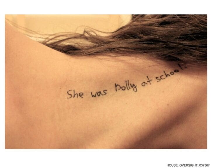 lolita neck New epstein photos writing on the back of a woman’s neck