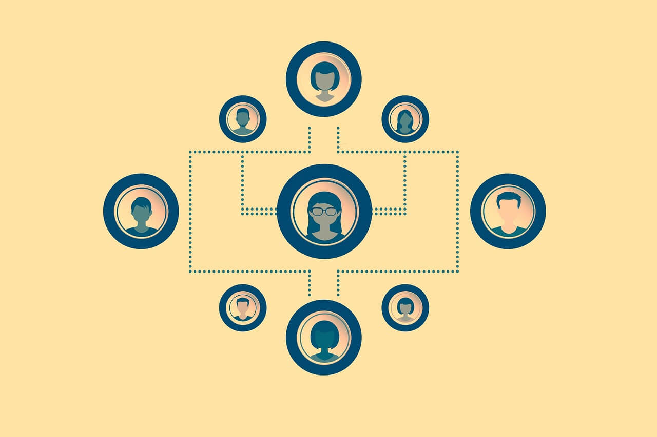Private voter data in a chart of people connected by lines