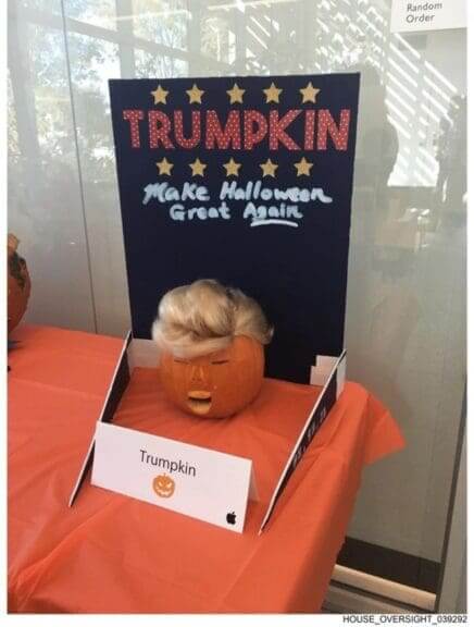 trumpkin epstein photo Trumpkin pumpkin dressed as trump