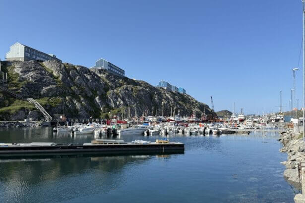 About greenland—boats in a port