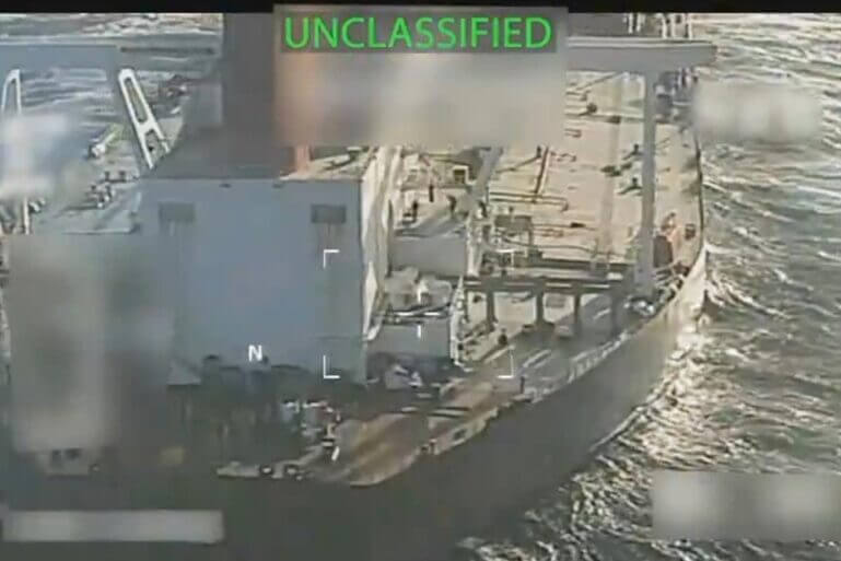 Oil tanker boarded by u. S.